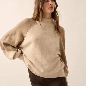 Promesa Size S "Find Your Truth" Mock Neck Colorblock Sweater, EUC